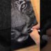 Easy Tiger drawing using Charcoal Powder | step-by-step tutorial ✨ #shorts