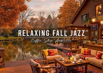 Jazz Relaxing Music at Cozy Fall Porch Ambience 🍂 Smooth Jazz Instrumental Music for Studying, Work