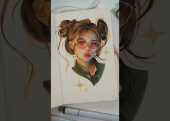 Alcohol marker painting process-color & light portrait study. #art #artprocess #drawing #markers