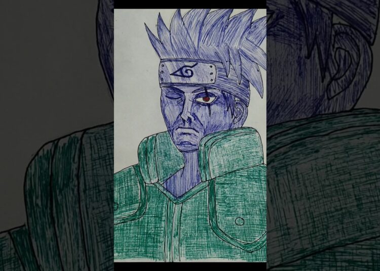 Kakashi #naruto #drawing #art #anime #drawingtutorial #drawingideas #kakashi #drawingdrawing #yt
