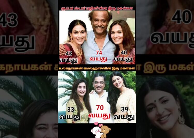 Super star and ulaga naayagan daughters Age #suuperstar #celebrity #daughter #age #trending