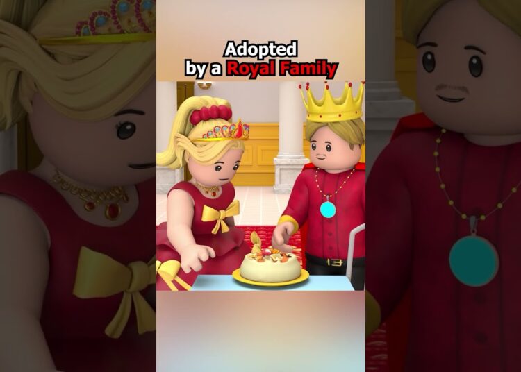 Adopted by a Royal Family #roblox #animation
