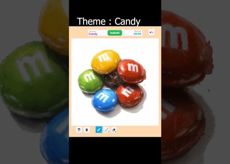 Candy Drawing in Roblox Speed Draw – Art Challenge #roblox #art #drawing #painting #shorts