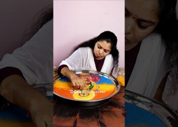 👆Click the above link🔗  watch full video #revathiartist #lakshmidevi #lakshmi #floatingart #rangoli