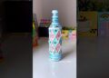Bottle Transformation 🍾| DIY Lippan Art on Bottle #diy #art #craft #shorts