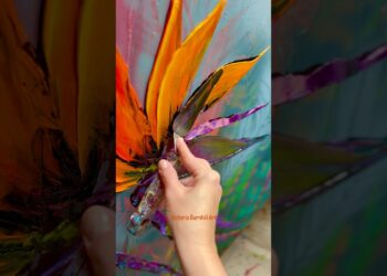 On the easel! Acrylic paint on canvas #painting #art #artist #shorts #fyp #viral #drawing #flowers