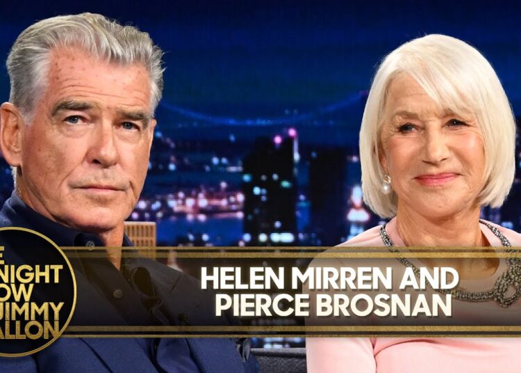 Helen Mirren and Pierce Brosnan Try Jimmy’s Celebrity Tomato Salsa, Talk The Thursday Murder Club