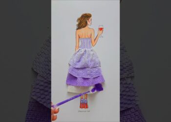 DiY Paper Doll Dress 👗 #art #artwork #artist #paint #painting #draw #drawing #fashion #style #design