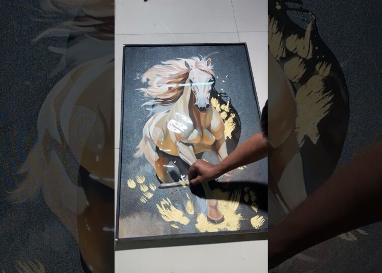 WhatsApp ✅ +91 9516669295  me for buy my painting or order #lavinagar #resin #horse #art #painting