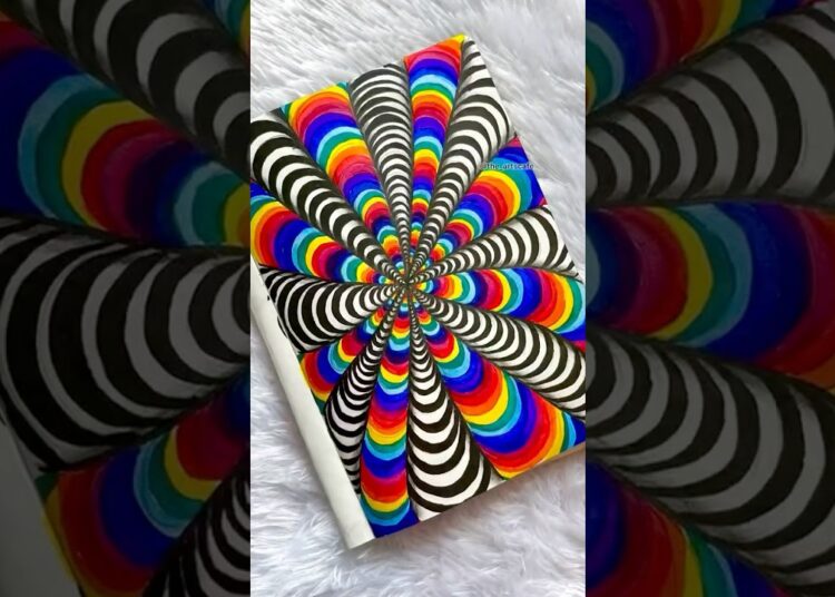 Tutorial: How to draw illusion art😵‍💫 #Shorts #Trending