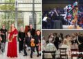 L-R (clockwise): Tafelmusik Baroque Orchestra with Principal Guest Director Rachel Podger (Photo: Dahlia Katz); Red Sky Performance with the Toronto Symphony Orchestra (Photo courtesy of TSO); The Canadian Opera Company: Eugene Onegin, 2018 performance with Joyce El-Khoury as Tatyana (centre) and Gordon Bintner as Eugene Onegin (Photo: © Michael Cooper 2018