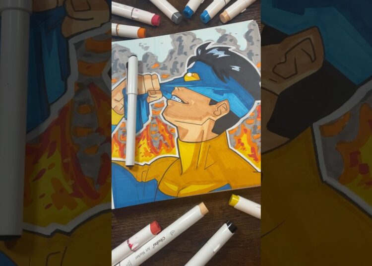 How to colour with Markers! #arttutorial #art #invincible #drawing #fyp