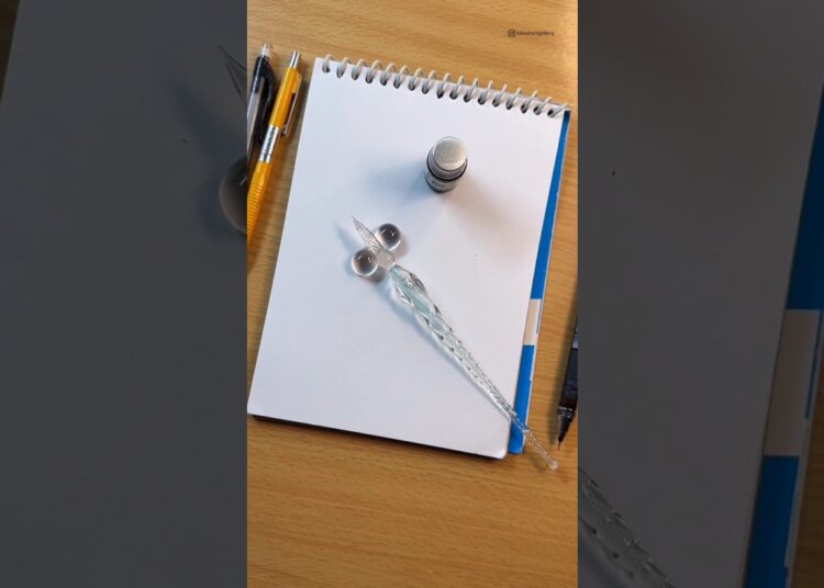 Unboxing unique glass pen 😳 : Mahashivratri special drawing ✨ #shorts
