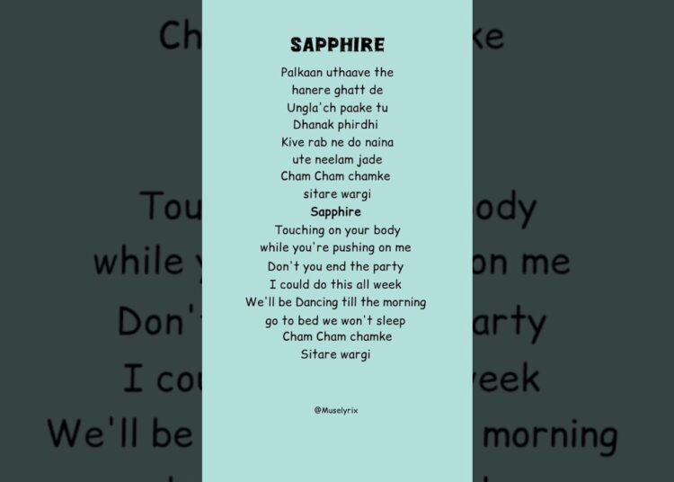 Ed Sheeran (ft.Arjith Singh) – Sapphire (Lyrics) #sapphire #songlyrics #edsheeran #arjitsingh #lyrix