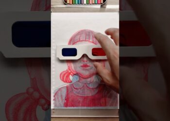 Grandma149 vs Red Light, Green Light Doll💖👧 #art #drawing #3dglasses
