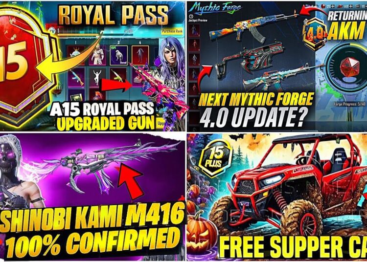 A15 ROYAL PASS FULL 3D LOOK IS HERE😍| 4.0 NEXT MYTHIC FORGE🔥| M416 SHINOBI KAMI IS BACK🤯PUBGM/BGMI