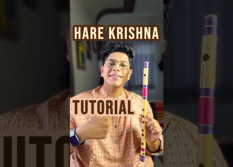 Hare Krishna Flute Tutorial | Notes | Lesson | Notation | Mahamantra | Krishna Music | Beginner Easy