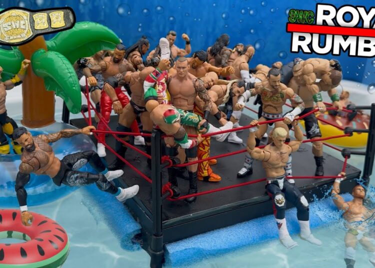 30-Man HOT TUB Royal Rumble! 🌊 | WWE Action Figure Match!