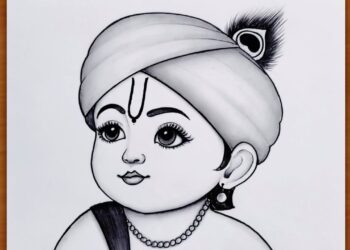 How to Make Easy Krishna drawing | Krishna Bhagwan drawing | Drawing Pictures | Chitra