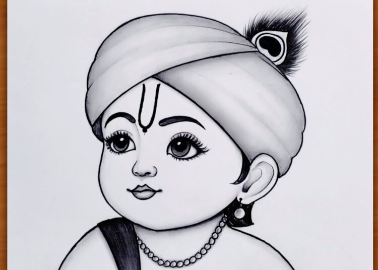 How to Make Easy Krishna drawing | Krishna Bhagwan drawing | Drawing Pictures | Chitra
