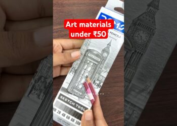 Art materials for beginners under ₹50😱 #Shorts #Trending