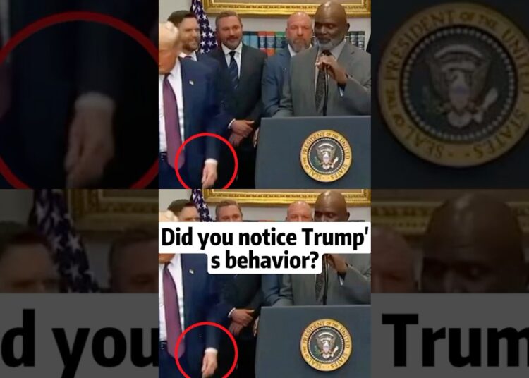 Did you notice Trump’s behavior?#shorts #fyp #celebrity #famous #trump
