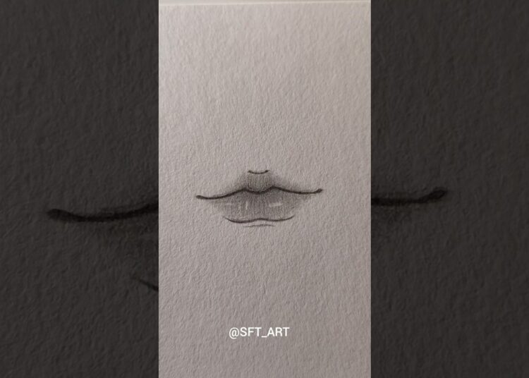 How to draw lips ✨ #art #drawing #tutorial #lips #shorts