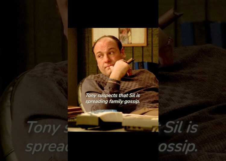 Tony suspects that Sil is spreading family gossip.#thesopranos #shorts #shortsvideo #series #fouryou