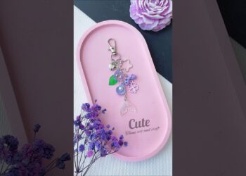 DIY cute keychain 🌸 #shorts #tonniartandcraft #art #love #craft #diy