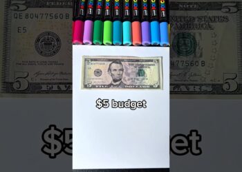 Drawing, But I ONLY Have a $5 Budget… (#shorts)