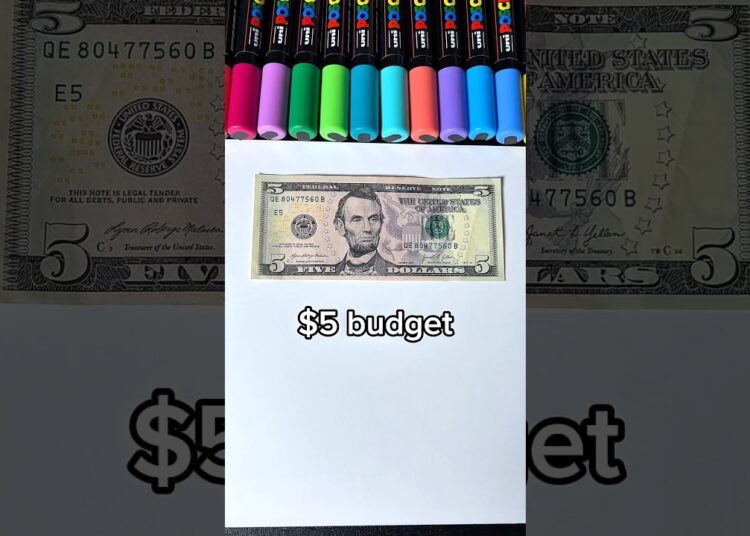 Drawing, But I ONLY Have a $5 Budget… (#shorts)