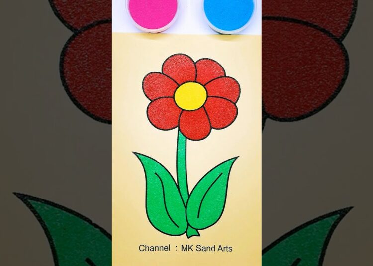 Flower🌺#asmr #satisfying #relaxing #trending #flowerart #sandasmr #art