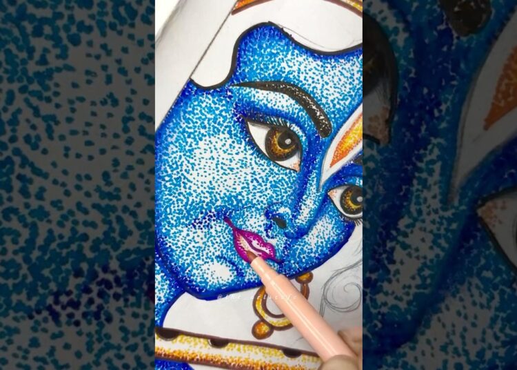 Krishna ji dot Art😍￼￼#Shorts #Trending