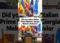 Did you notice Italian Prime Minister Giorgia Meloni’s behavior?#shorts#trump#celebrity#actor