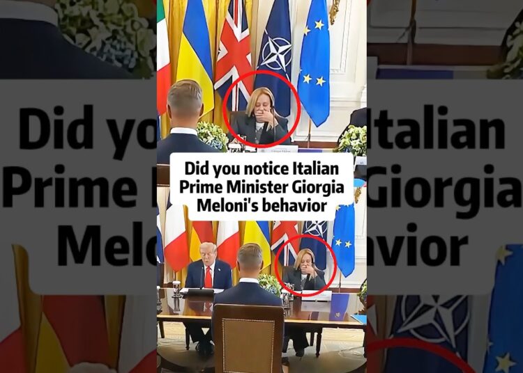 Did you notice Italian Prime Minister Giorgia Meloni’s behavior?#shorts#trump#celebrity#actor