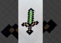 Minecraft Diamond Sword Quick Drawing 🔥#drawing #art #shorts