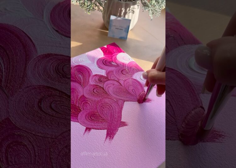 EASY DRAWING IDEA🎨 PINK + WHITE HEART🤍🩷 #art #artist #painting #affirmartistua
