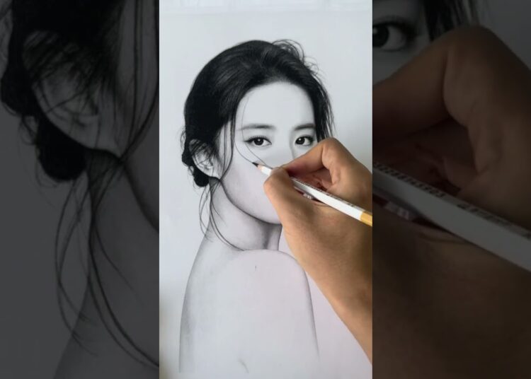 Capturing Beauty: Beautiful pencil sketching art  #pencildrawing #sketch #art #facedrawing