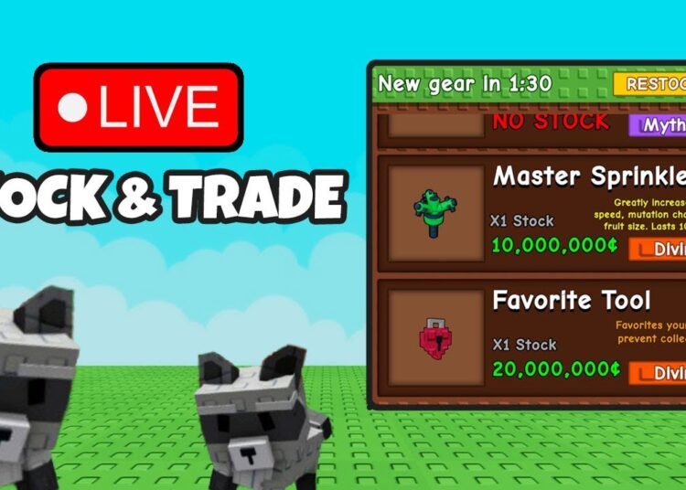 GROW A GARDEN STOCK AND TRADE 24/7 🔴 LIVE