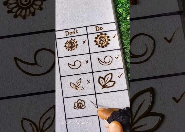 Don’t & Do in Mehndi for beginner henna artist#mehndi#tips#tutorial #shorts#ytshorts