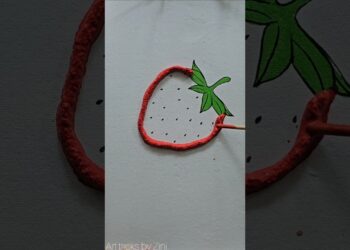 Strawberry art . Sent this to an artist . #strawberry #artist #youtubeshorts #viralvideo #shorts