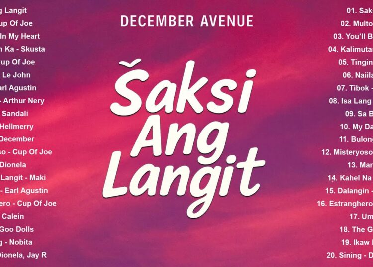 New Viral OPM Love Songs Playlist 2025 – Best Tagalog music | Saksi Ang Langit – December Avenue