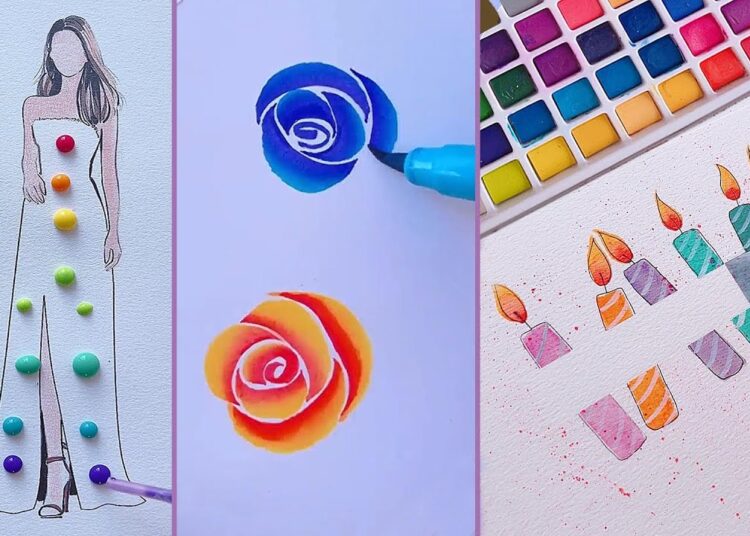 17 Cool Art ideas || Painting tutorials || Easy Art Tips & Hacks