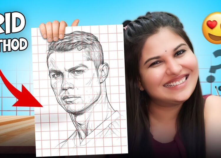 How to draw GRID | ग्रिड कैसे बनाए by Artist Shikha Sharma 🔥😍