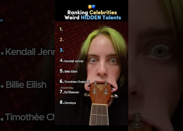 Ranking Celebrities WEIRD HIDDEN Talents #hiddentalent