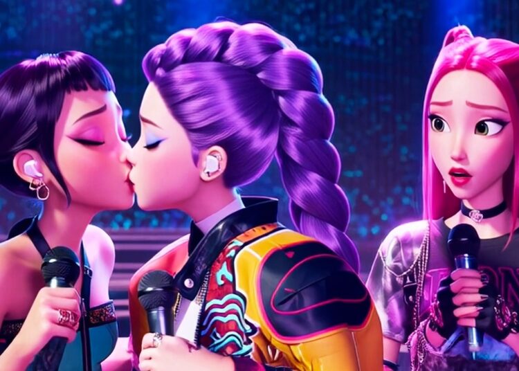 Kiss, kiss, kiss – SONG | KPop Demon Hunters Edit AI | Huntrix | Rumi, Zoey, Mira