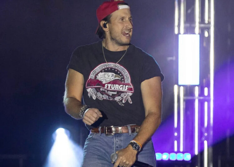 Russell Dickerson performs at the Reno Rodeo Kick-Off Concert on Wednesday, June 19, 2024. at the Reno Livestock Event Center Outdoor Arena in Reno, Nevada.