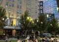 People gather on the lawn at Time Out Market for Movie Monday. (Simone Kronholm/Time Out Market)