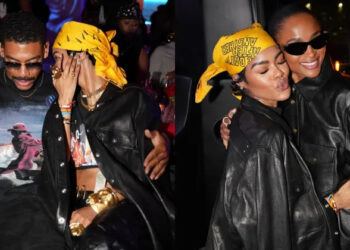 Aaron Pierre Supports Teyana Taylor At NYC ‘Escape Room’ Album Release Party