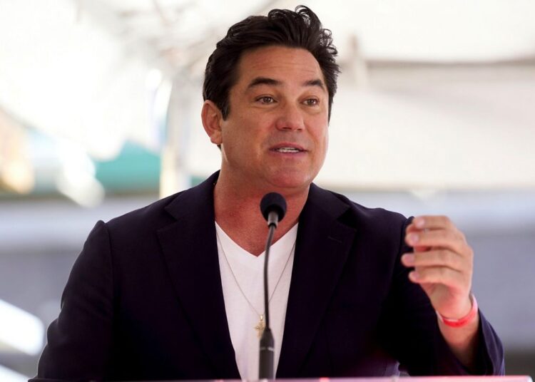 Dean Cain speaks during a ceremony honoring Mehmet Oz with a star on the Hollywood Walk of Fame in Los Angeles on Feb. 11, 2022. (AP Photo/Chris Pizzello)